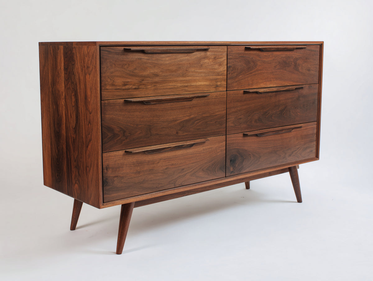 Commode - Bois - 145 x 45 x 83 cm - Marron - Style rétro moderne