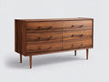 Commode - Bois - Métal - 140 x 45 x 80 cm - Marron - Style rétro moderne