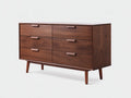 Commode - Bois - 143 x 45 x 82 cm - Marron - Style rétro moderne