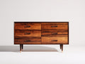 Commode - Bois - Métal - 148 x 44 x 79 cm - Marron - Style rétro moderne