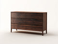 Commode - Bois - Métal - 144 x 46 x 84 cm - Marron foncé-Noir - Style rétro rustique
